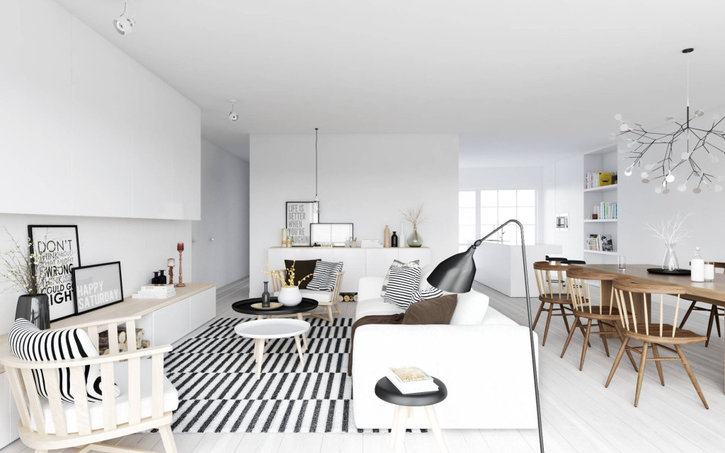 ATDesign-Nordic-style-living-in-monochrome-with-wooden-dining